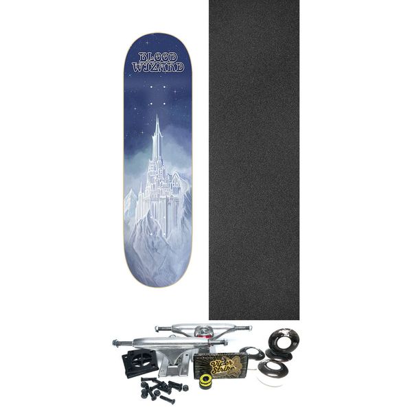 Blood Wizard Skateboards Fortress Skateboard Deck - 8.5" x 31.88" - Complete Skateboard Bundle